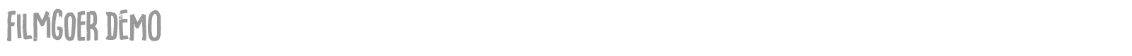 Filmgoer font preview